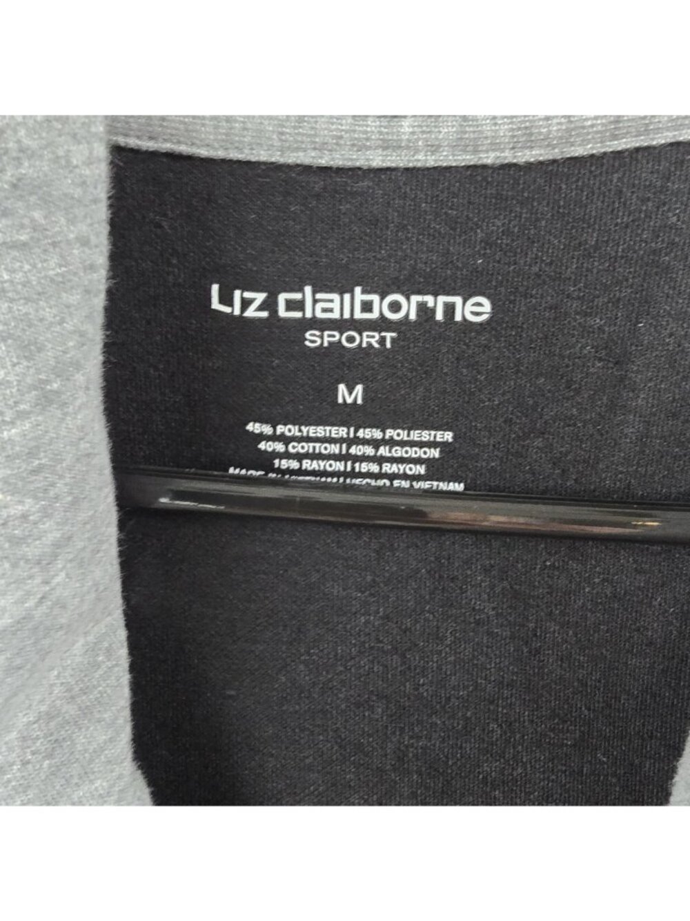 Liz Claiborne Sport Womens Black M Zip-Up Jacket - Picture 5 of 7